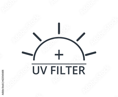 UV Blocking Filter Symbol. 