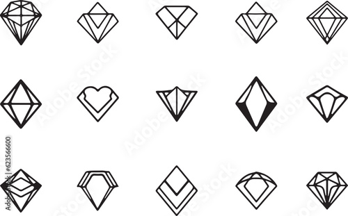 Geometric diamond line shapes 