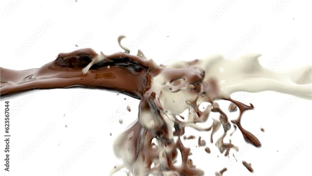 Milk chocolate coffee splash