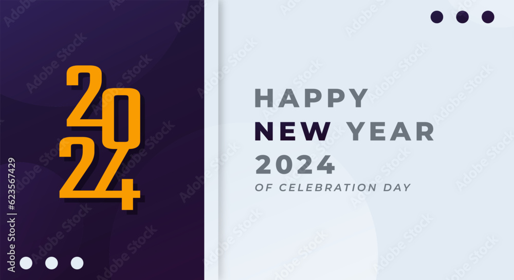 Happy New Year 2024 Celebration Vector Design Illustration for Background, Poster, Banner, Advertising, Greeting Card Happy New Year 2024 Celebration Vector Design Illustration for Background, Poster, Banner, Advertising, Greeting Card