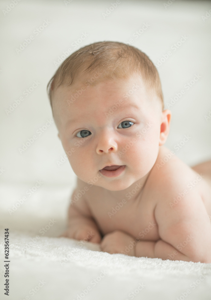 Cute little baby crawling. Family morning at home. Beautiful smiling son. Beautiful happy child. Cute little baby crawling. Family morning at home. Beautiful smiling son. Beautiful happy child.