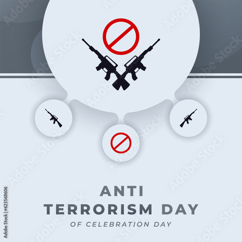 Anti Terrorism Day Celebration Vector Design Illustration for Background, Poster, Banner, Advertising, Greeting Card