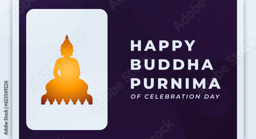 Happy Buddha Purnima Day Celebration Vector Design Illustration for Background, Poster, Banner, Advertising, Greeting Card