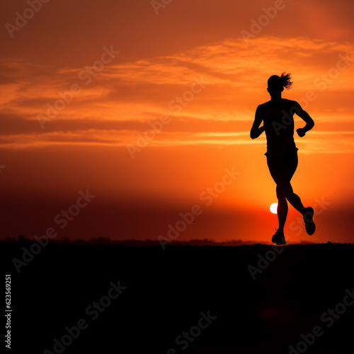 Running into the Sunrise - A Symbol of Endurance and Determination © Saran