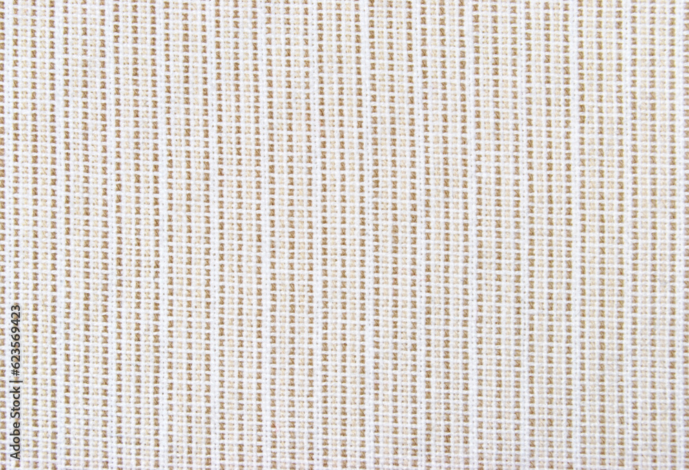 Fototapeta premium Beige color cotton fabric texture with stripes as background 