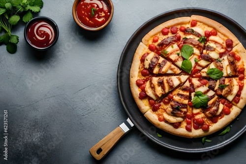 pizza in a frying pan