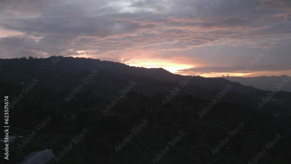 Paisaje aéreo con dron de la geografía de Colombia Paisaje aéreo con dron de la geografía de Colombia