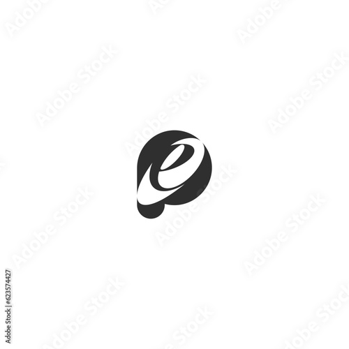 Alphabet letters Initials Monogram logo EP, PE, E and P