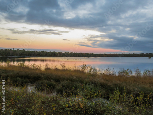 sunset over the river, Tister Bauernmoor