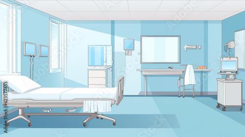 Medical facility, treatment room in hospital, wide banner © Artofinnovation