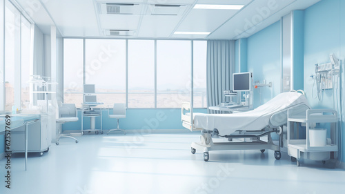 Medical facility  treatment room in hospital  wide banner