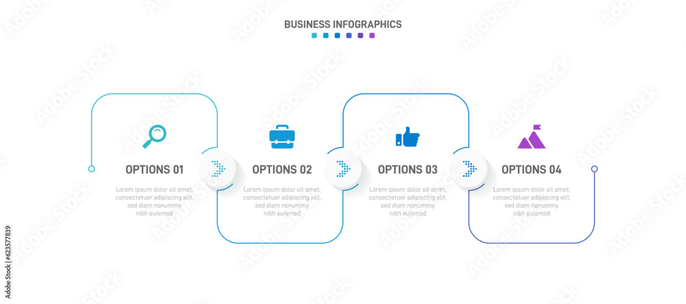 Timeline infographic with infochart. Modern presentation template with 4 spets for business process. Website template on white background for concept modern design. Horizontal layout. Timeline infographic with infochart. Modern presentation template with 4 spets for business process. Website template on white background for concept modern design. Horizontal layout.