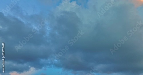 Wallpaper Mural .aerial view Clouds float slowly in the sky..The blue skies were alive with colorful clouds, spinning around in a mesmerizing dance..Majestic sunset or sunrise cloudscape background. Torontodigital.ca