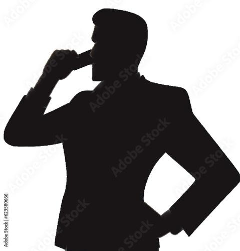 businessman silhouette - stylized drawing - icon - ideal for website, email, presentation, advertisement, label, sticker, postcard,, cricut, sublimation photo