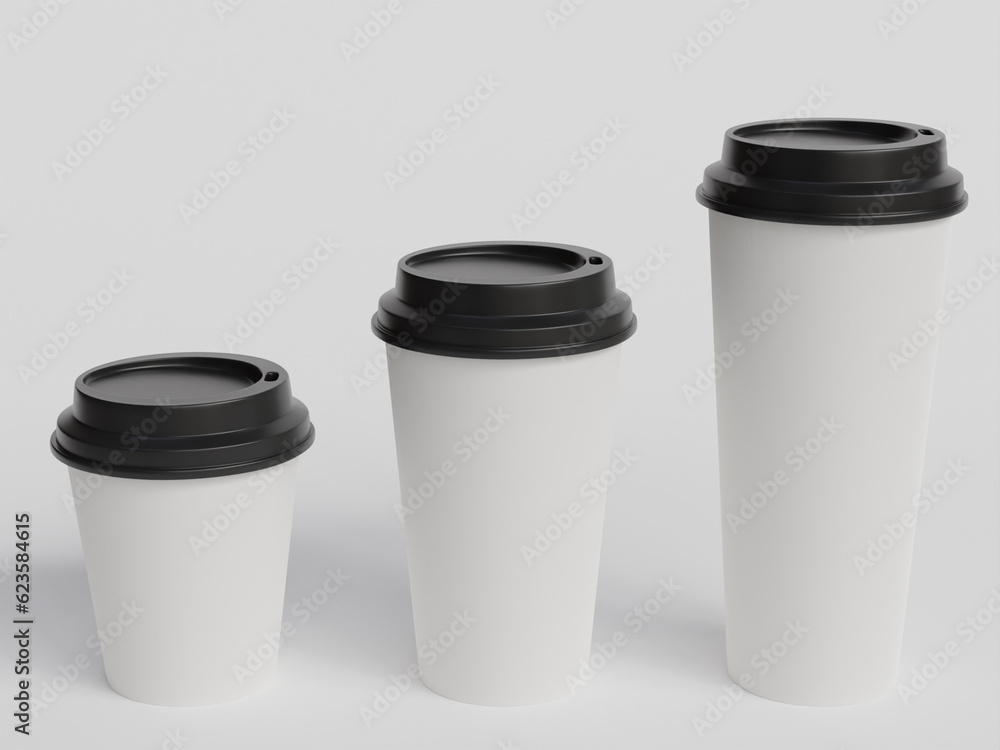 3 white coffee cup small medium large size 3 white coffee cup small medium large size