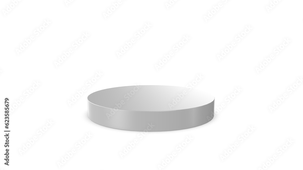 Minimal Blank Product Podium on White Background Minimal Blank Product Podium on White Background