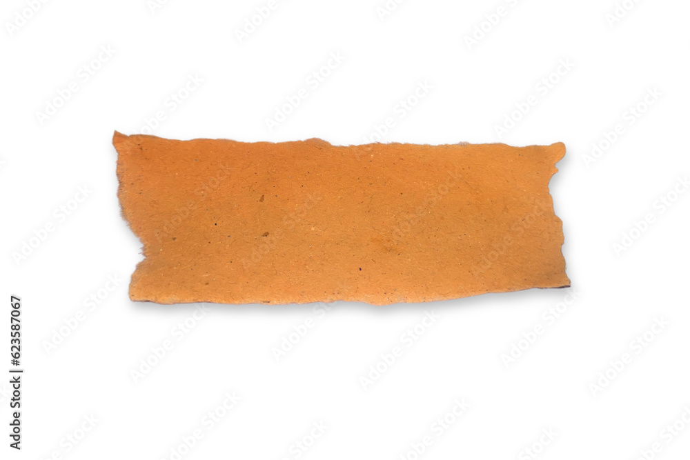 Brown paper ripped message background in PNG