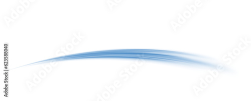 Luminous blue lines png of speed. Light glowing effect png. Abstract motion lines. Light trail wave, fire path trace line, car lights, optic fiber and incandescence curve twirl	
