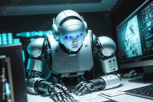 Futuristic Robot Scenarios - Artificial Intelligence Concepts