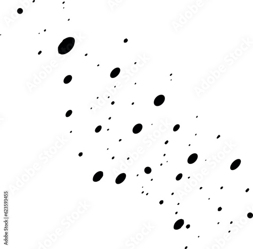 Abstract dot splashes. Abstract cutout shape. 