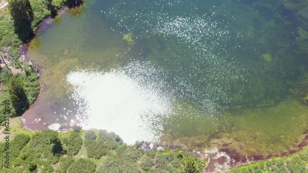 Aerial view of the beautiful Dollar Lakes and landscape Aerial view of the beautiful Dollar Lakes and landscape
