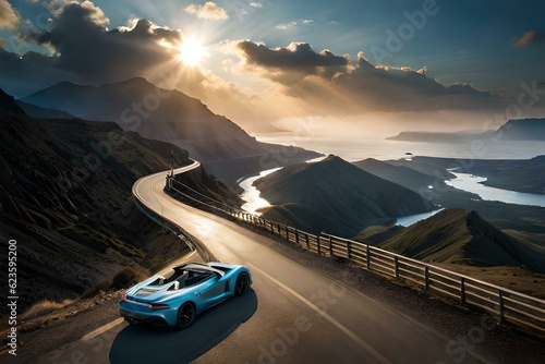 path in the mountains generated by ai