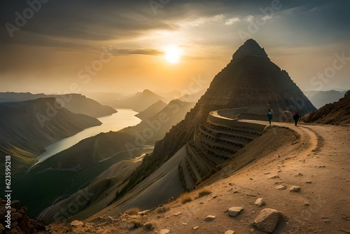 sunset great view generated by ai