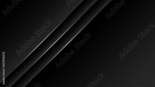 Black Gradient Dark background with three metal
sloping stripes