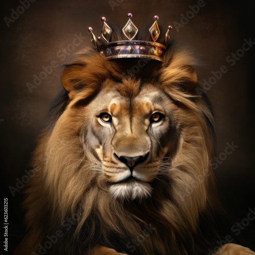 Lion King - A lion head with a crown