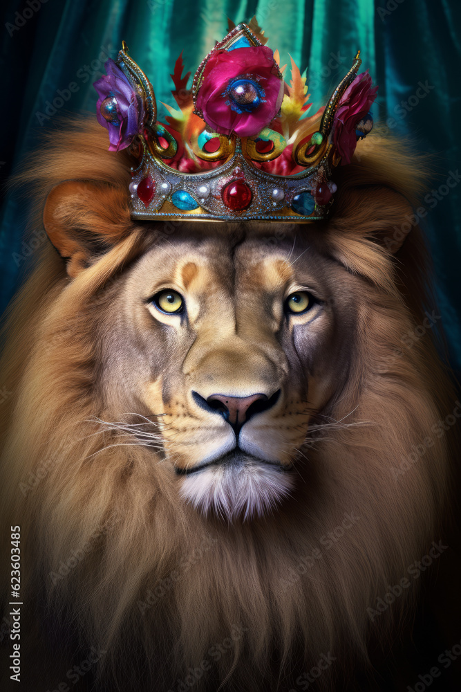 Lion King - A lion head with a crown Lion King - A lion head with a crown