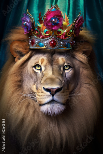 Lion King - A lion head with a crown © Guido Amrein