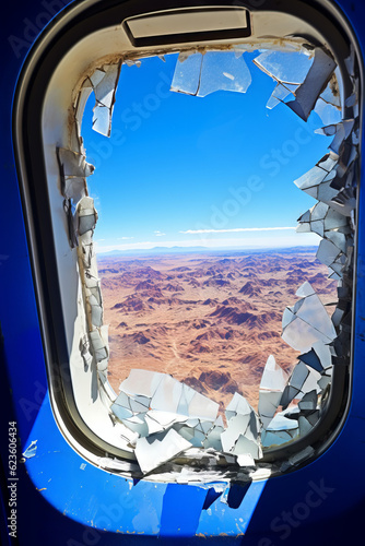 Scary Flight - Broken Airplane Window