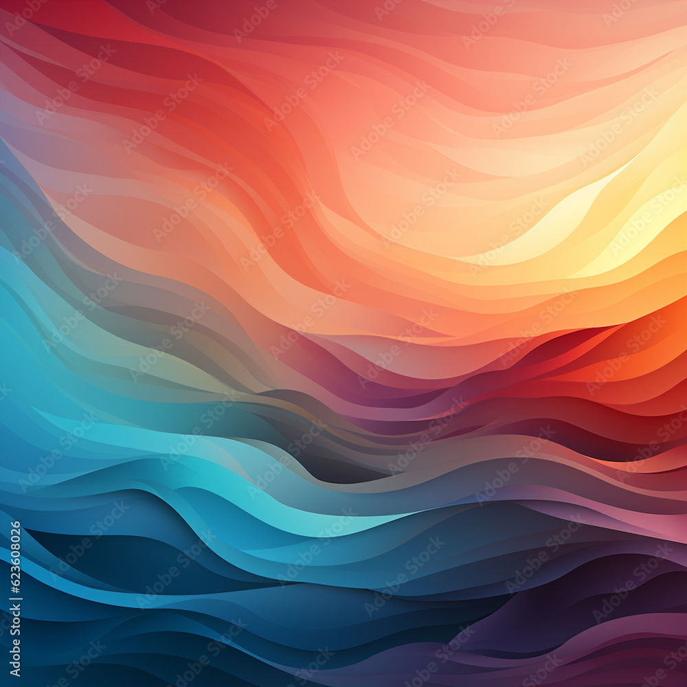Obraz premium Abstract colorful wave background created with Generative AI technology 