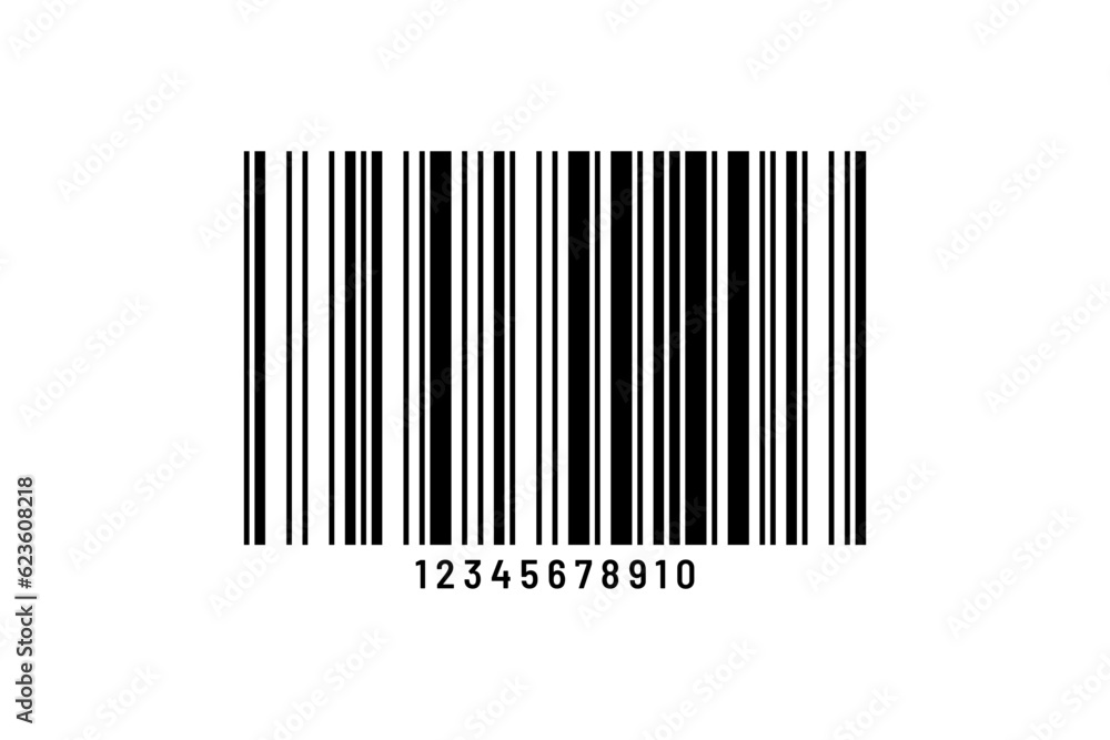 Vector barcode with numbers.