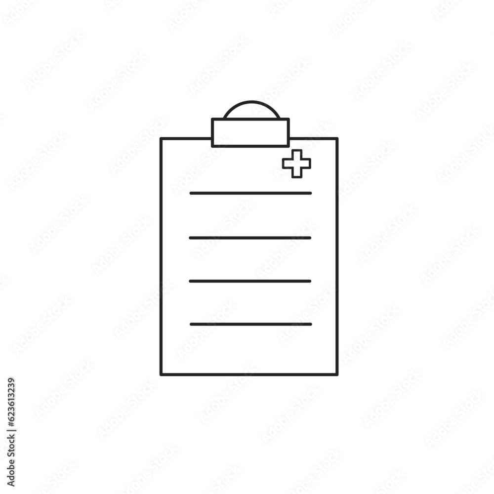 hospital patient health record flat icon vector hospital patient health record flat icon vector