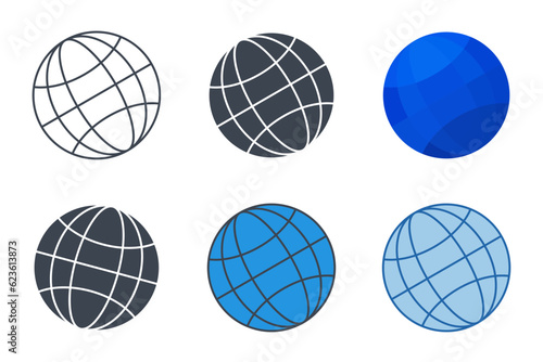 Globe Icon symbol template for graphic and web design collection logo vector illustration