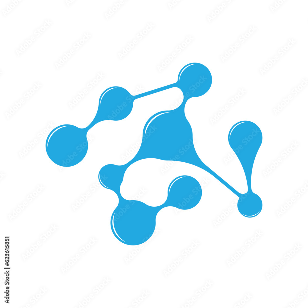 Neuron Logo, Cel Dna Network Vector, And Particle Technology, Simple Illustration Template Design