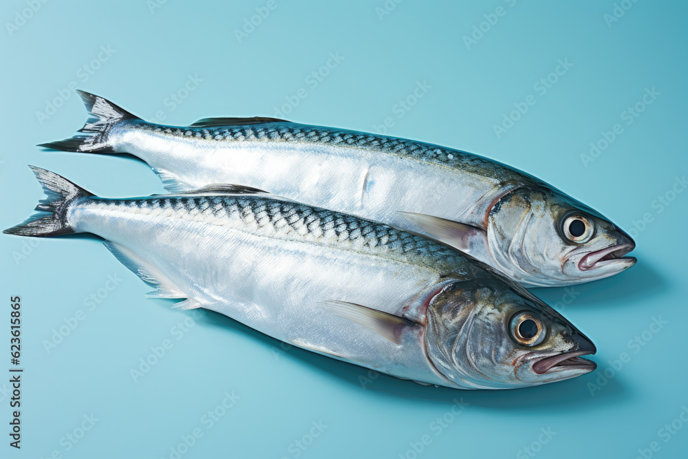 fresh mackerel fish on pastel background, fresh food ingredients, Healthy food fresh mackerel fish on pastel background, fresh food ingredients, Healthy food