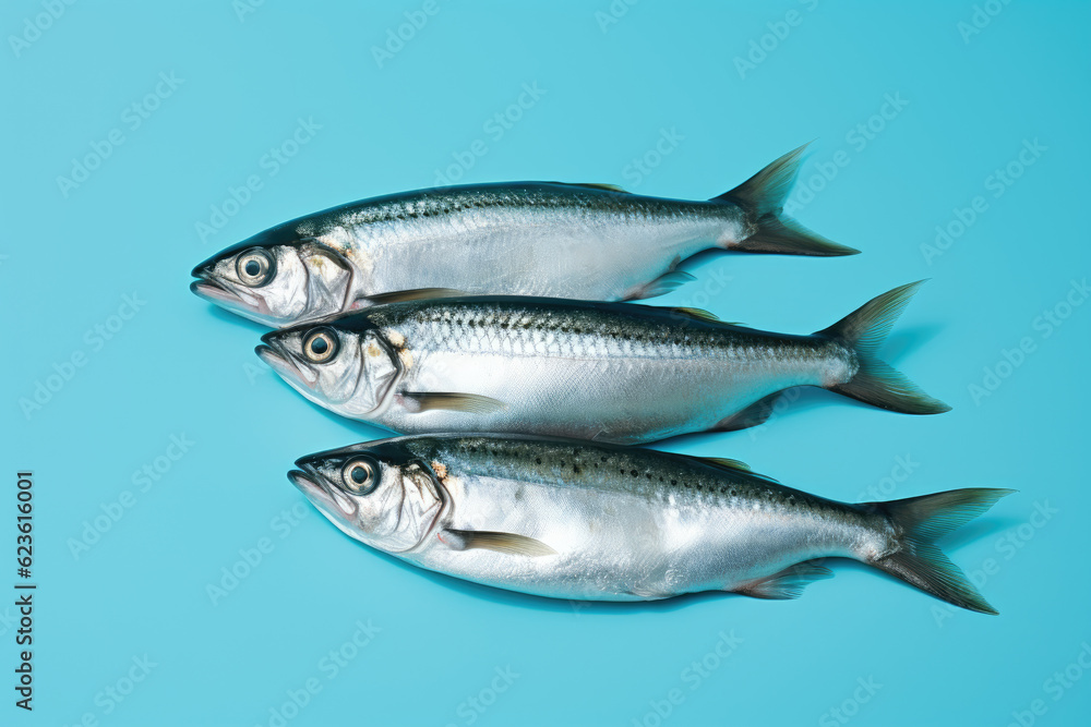fresh sardine fish on pastel background, fresh food ingredients, Healthy food fresh sardine fish on pastel background, fresh food ingredients, Healthy food