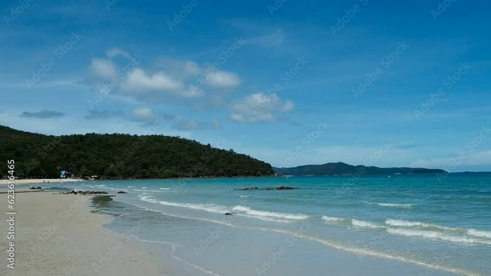 Beautiful Landscape summer panorama front viewpoint tropical sea beach white sand clean and blue sky background calm Nature ocean Beautiful wave water travel Sai Kaew Beach East thailand Chonburi Beautiful Landscape summer panorama front viewpoint tropical sea beach white sand clean and blue sky background calm Nature ocean Beautiful wave water travel Sai Kaew Beach East thailand Chonburi