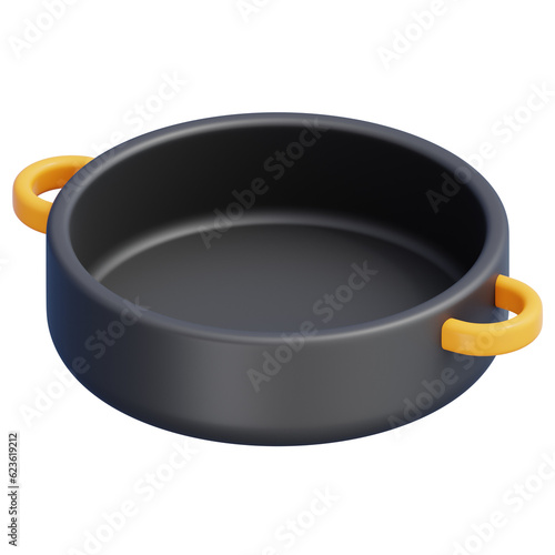 3D Render of Frying Pan icon