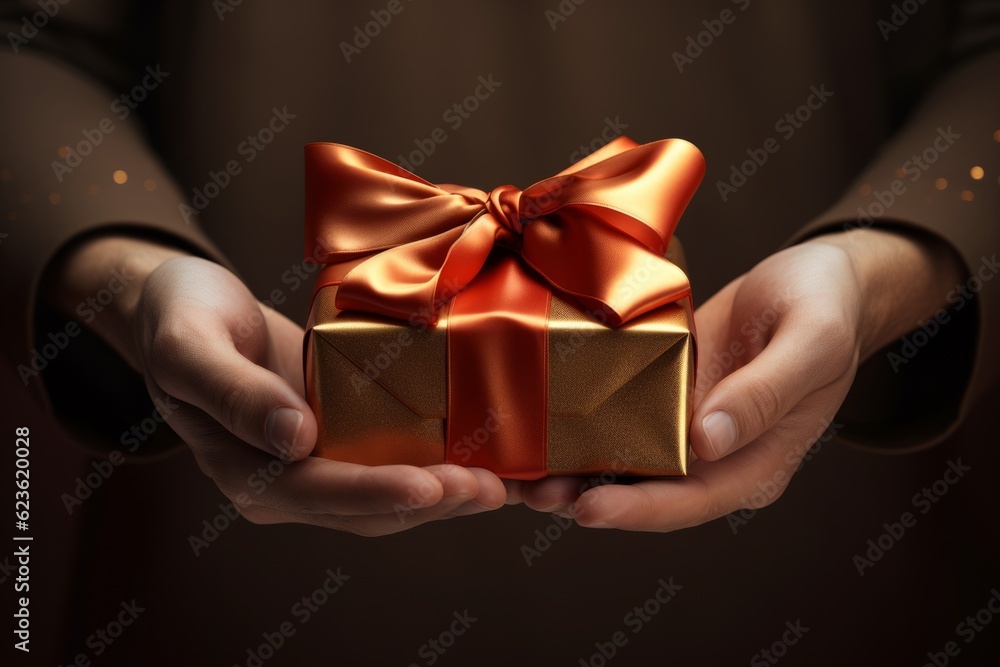 Hands holding a gift