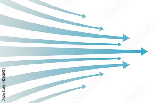 ライトブルーの前進する矢印のイメージ背景