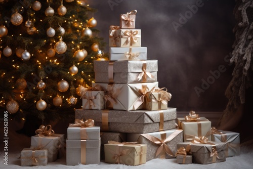 Christmas tree and presents  gifts