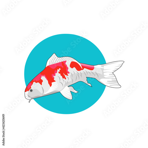 Illustration vector graphic of koi fish icon