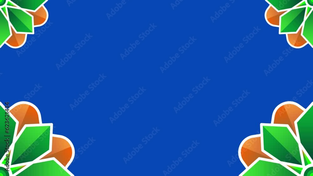 Islamic Ornament Animation On A Blue Screen Or Chroma Key Background