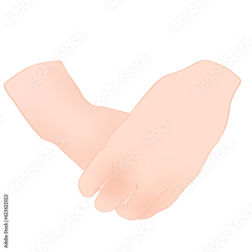 Holding hands to encourage and give love and warmth