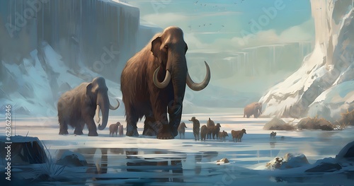 Great woolly mammoth migration in the ice age