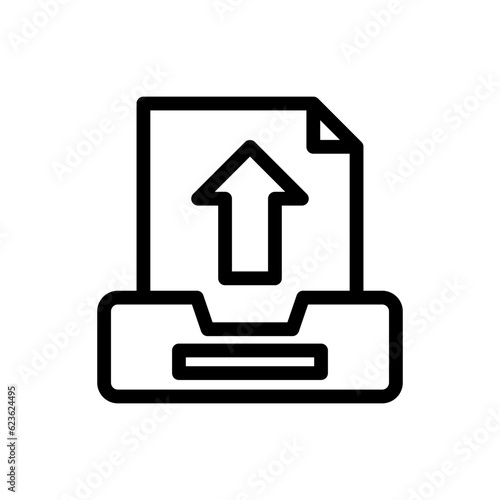 outbox line icon illustration vector graphic. Simple element illustration vector graphic, suitable for app, websites, and presentations isolated on white background