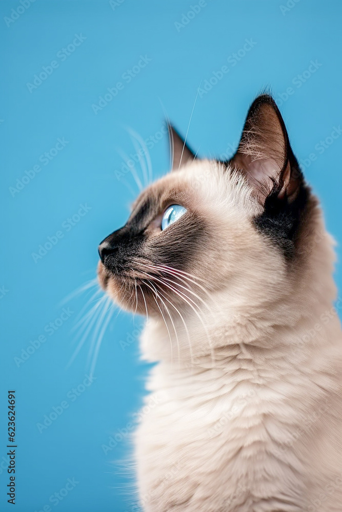 Cute Snowshoe cat posing